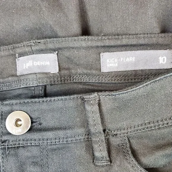 J. Jill Denim Black Kick Flare Ankle Cut Off Jeans Size q0 - Picture 7 of 8